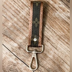 Upcycled Louis Vuitton Keychain made from Authentic LV Speedy 35